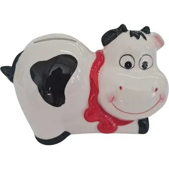 Pokladnička Pokladnička KRAVIČKA, 14x8x9,5cm, keramika