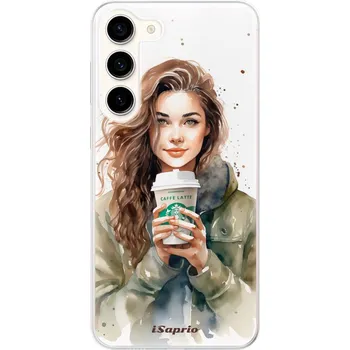 Pouzdro na mobilní telefon Odolné silikonové pouzdro iSaprio - Girl with latte - Samsung Galaxy S23+ 5G