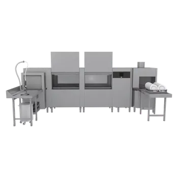 Myčka nádobí Myčka tunelová 300, studená voda, výstup vpravo, rohový předmytí, rohový sušící modul | RM - XT 300 R XTRS CTPWR