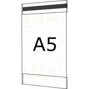 Plastová kapsa A5 na výšku typ C 1x magnet PVC kapsa A5V - 1x magnet - 1 ks