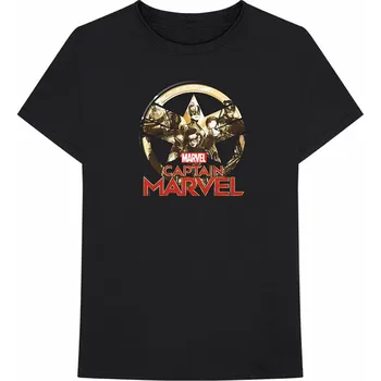 Pánská móda Marvel Comics tričko, Captain Marvel Star Logo, pánské XXL