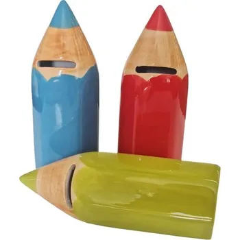 Pokladnička Pokladnička TUŽKA malá, d 5,7x17cm, 3barvy, keramika