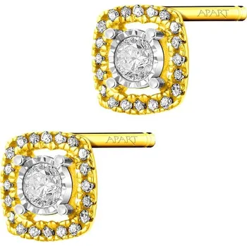 Náušnice Náušnice ze žlutého a bílého zlata s diamanty - 0,13 ct - ryzost 585 - 157.222