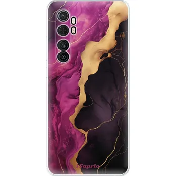 Odolné silikonové pouzdro iSaprio - Pink Black Marble - Xiaomi Mi Note 10 Lite