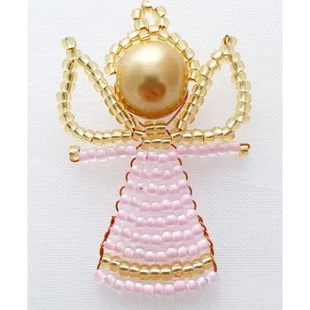 Vánoční dekorace Anděl s křídly zlaté barvy č.14