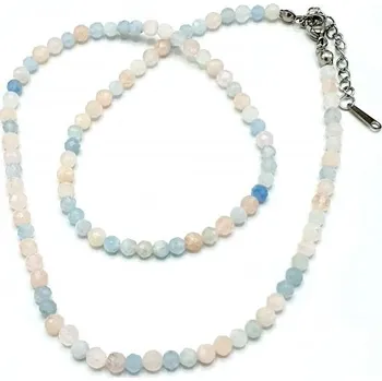 Náhrdelník Náhrdelník Morganit 4 mm fazetovaný