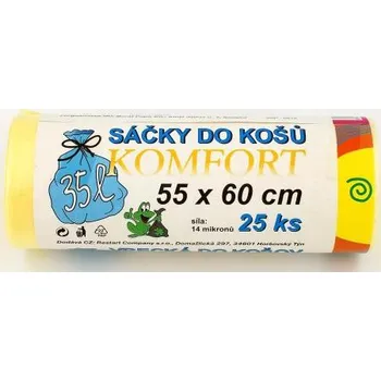 Pytle na odpadky Sáčky na odpad 35 litrů, 55x60 cm, 25 ks v balení, 14 mikronů