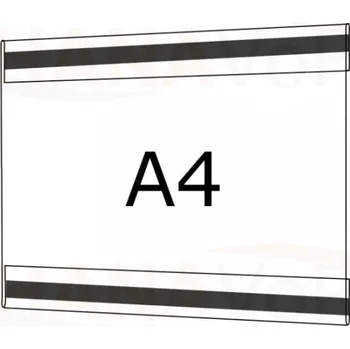 Plastová kapsa A4 na šířku typ C 2x magnet PVC kapsa A4Š - 2x magnet - 1 ks