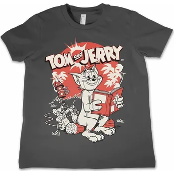 Karnevalový kostým Tom &amp; Jerry tričko, Vintage Comic Dark Grey, dětské L dětská velikost L (10 let)