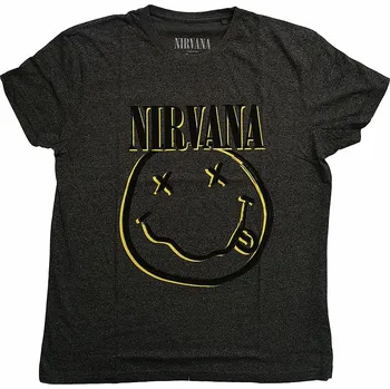 Pánské tričko Nirvana tričko, Inverse Smiley Black, pánské S