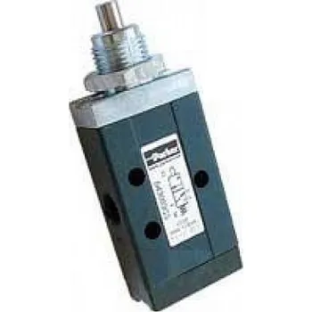 Instalatérský materiál Pneumatický miniaturní šoupátkový ventil, mechanicky ovládaný 5/2, G1/8", pružina Parker B43004CS