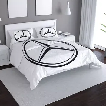 Povlečení Saténové povlečení Logo 1 Bílá - Sablio - 140x220 / 90x70