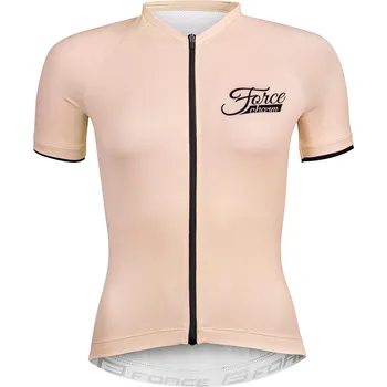 cyklistický dres dres FORCE CHARM LADY kr. rukáv, nude Velikost: L