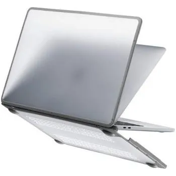 pouzdro na notebook Pevný plastový obal pro Apple MacBook Air 13" 2018- 2020 A1932 A2337 šedo-průhledný