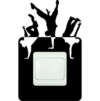 Samolepící dekorace Samolepka pod vypínač Hip hop (dekorace na zeď)