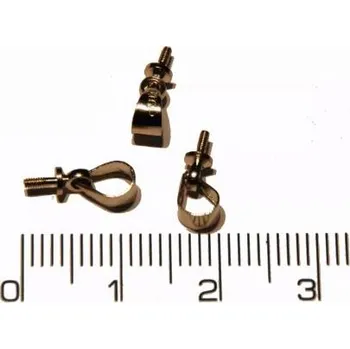 Materiál na výrobu šperku Vrut se závěsem, 12x5mm, otvor 3mm (poplatinováno)