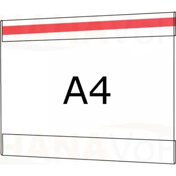 Plastová kapsa A4 na šířku typ C 1x čirá samolepka-IF229 PVC kapsa A4Š - 1x čirá samolepka - 1 ks