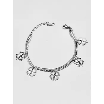 Náramek Ocelový náramek Čtyřlístek