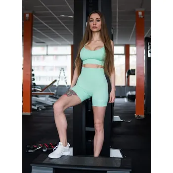 Dámske Krátke Fitness Legíny Green Muscle Aggressive L
