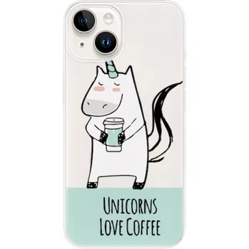 Odolné silikonové pouzdro iSaprio - Unicorns Love Coffee - iPhone 15