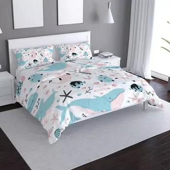 Povlečení Saténové povlečení Animovaný mořský svět - Sablio - 140x220 / 90x70