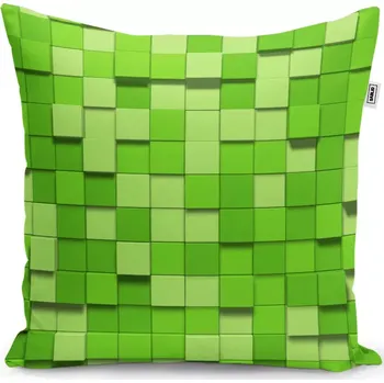 Polštář Dekorační polštář Green Blocks 3D - Sablio - 50x50 cm