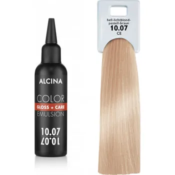 Barva na vlasy Alcina - Tónovací emulze - Color Gloss + Care Emulsion 10.07 Jasná blond - pastelová hnědá 100 ml