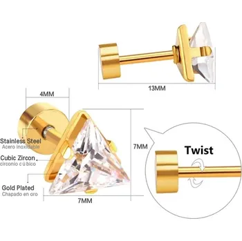 Náušnice Luxusní zirkonové náušnice s květinovým motivem - 24G