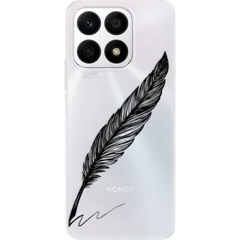 Pouzdro na mobilní telefon Odolné silikonové pouzdro iSaprio - Writing By Feather - black - Honor X8a