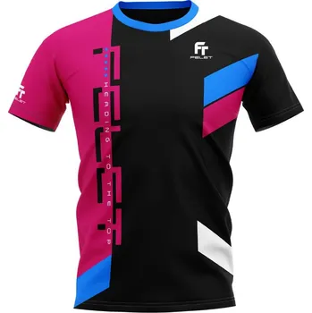 Pánské tričko Unisex tričko Felet RN 3601 Black/Magenta Velikost: L