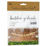 Goldpress Girlanda Nevěsta a ženich zlatá perleť