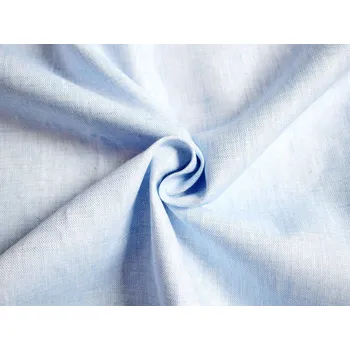 Snový svět Lněná látka modrý melír Tyrone