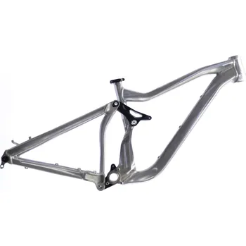 rám kola Celoodpružený rám DH 27,5" Alu 7005 Double Butted, surový – bez barvy a laku, velikost 16"