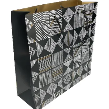 Dárková taška Maják Taška papírová černá 33x33 cm