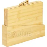 Bambusová prkénka na krájení se stojanem - 4 ks