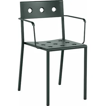 Venkovní židle s područkami Hay Balcony Armchair tmavě zelená