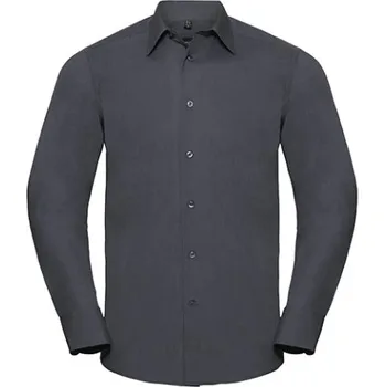 Pánská košile Russell Pánská popelínová košile R-924M-0 Convoy Grey M (39/40)