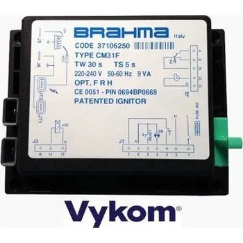 Příslušenství ke kotli Řídící a zapalovací automatika Brahma CM 31 F, Tw 30s, Ts 5s