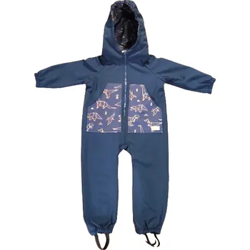 Kojenecká kombinéza Monkey Mum® Softshellová kombinéza s membránou – Obloha dinosaurů - vel. 98/104, 110/116 98/104
