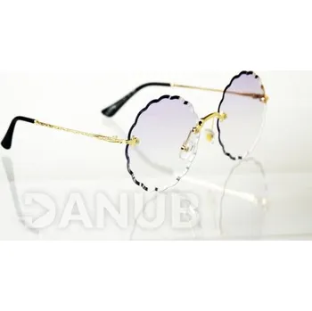 Sluneční brýle Dámské sluneční brýle Flower Crystal gold PURPLE