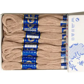 Příze Snový svět 7322 - Bavlněná vyšívací příze Mouline světle kakaová