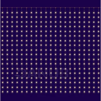 LED trubice Vánoční LED světelná mikro záclona venkovní - závěs - 400LED - 2x2m Teplá bílá