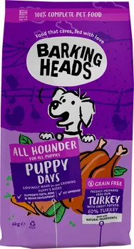 Krmivo pro psa Barking Heads All Hounder Puppy Days Turkey 6 kg