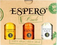 Ron Espero Carribean Orange + Elixír + Coconut & Rum 38 % 3x 0,2 l