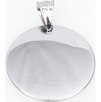 Přívěsek Ocelový přívěšek - destička kulatá MALÁ 20 mm