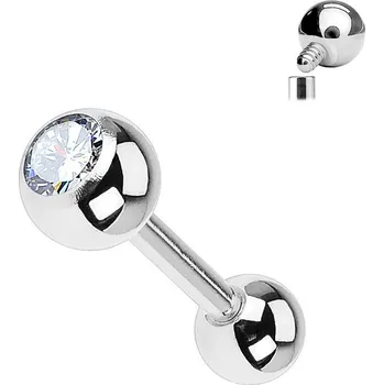 Šperk Šperky4U Cartilage piercing TITAN zirkon - TIT1008-16104