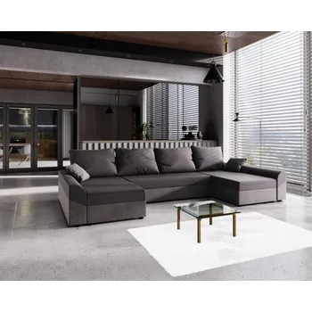 Sedací souprava Rohová sedačka ATTANASIO U, tmavě šedá/světle šedá +možnost VÝNOSU + vyzvednutí ZDARMA