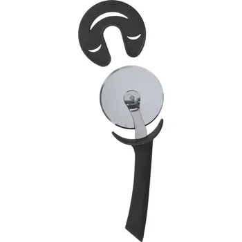 EH Excellent Houseware Nůž na pizzu, černý, nerezová ocel