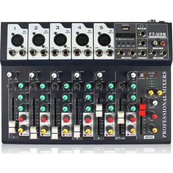 Mixážní pult 7-kanálový digitální mikrofonní zvukový mixážní pult (7-kanálový digitální mikrofonní zvukový mixážní pult)