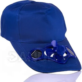 Solární kšiltovka s ventilátorem - modrá
